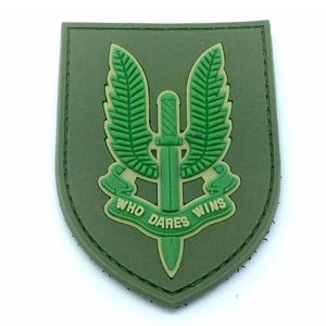 3D Embossed Rubber Patch Irregular Shape Stick-On Decorative <b>Badge</b> for Gifts - Product Image 3