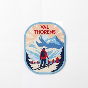 Personalized Woven Patches Apres-Ski Paradiski Tarentaise Mountain Promotional Woven Patches Recycled <b>Material</b> Woven Patches - Product Image 4