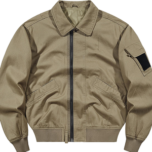 Men's <b>Jacket</b> Solid Color Zipper Closure Casual Autumn Wear Windproof Turn-down Collar Regular Fit - Product Image 5
