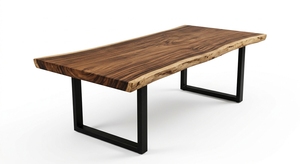 Mesa de Comedor Moderna de Madera Maciza, Diseño Rectangular Minimalista, Estructura Estable, Muebles para el Hogar, Uso en Exteriores - Product Image 2