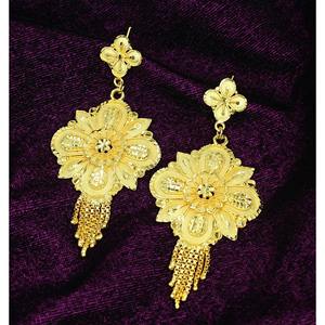 Parez-vous de la beauté éthérée Boucles d'oreilles plaquées or Nouveautés Boucles d'oreilles plaquées or uniques Ensembles de boucles d'oreilles les plus vendus - Product Image 2