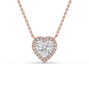 2.24 Carat Lab Grown Heart Brilliant Cut Diamond <b>Pendant</b> 14K <b>Solid</b> <b>Gold</b> IGI Certified Women's Jewelry - Product Image 6