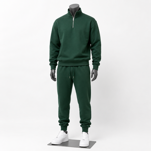 Conjunto de Sudadera con Cierre de Cremallera y Pantalones Deportivos para Hombre, Personalizado, de Algodón Grueso, Felpa, OEM, ODM, Marca Privada, Ropa Deportiva - Product Image 4