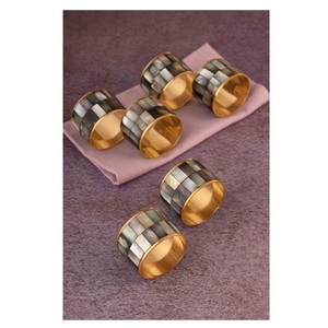 Elegant Metal Napkin Ring Holder with Polished Finish for Luxury Wedding Dining and Restaurant <b>Table</b> Presentation - Product Image 5