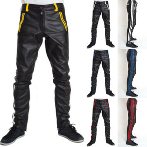 Pantalon Homme en Cuir de Vachette de Qualité Supérieure, Coupe Droite, Taille Moyenne, Décontracté, Respirant, Style Urbain, Fabrication en Usine, Faible MOQ, Vente en Gros - Product Image 6