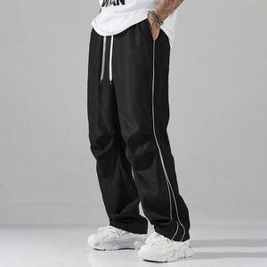 Vintage Style Wide Leg <b>Loose</b> Pants <b>for</b> <b>Men</b> High Street Spring Summer <b>Men</b> High Elastic Waist Pocket Sport Long <b>Trousers</b> - Product Image 2