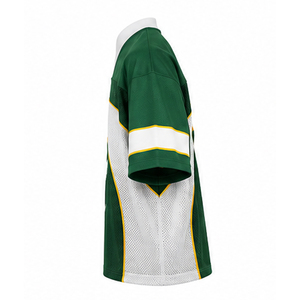 Maillot de football en maille vert et blanc 2026 pour homme, manches courtes, respirant, en polyester, col rabattable, vêtements de sport toutes saisons - Product Image 3