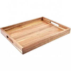 ถาดไม้ไผ่แบนสำหรับเสิร์ฟอาหาร ขายส่ง ถาดไม้เรียบง่ายสำหรับใส่อาหาร ของขวัญงานแต่งงานสุดหรู ถาดไม้สี่เหลี่ยมสำหรับเสิร์ฟ - Product Image 5