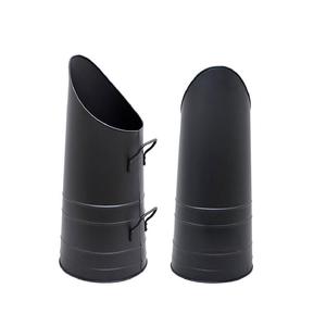 Tendance du moment : Seau à cendres de cheminée de luxe en fer galvanisé noir, robuste, pour bois de chauffage, taille, forme et couleur personnalisables - Product Image 4