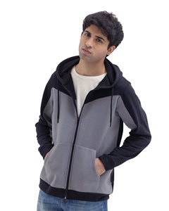 Sweat à Capuche Respirant à Fermeture Éclair Complète pour Homme Collection Saison d'Hiver Confortable Sweat à Capuche pour Homme Jogger - Product Image 1