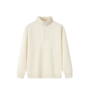 Nouveau meilleur sweat-shirt demi-zip personnalisé OEM pour homme, 100 % coton molletonné tricoté, coupe oversize, style streetwear décontracté, haut d'été - Product Image 1