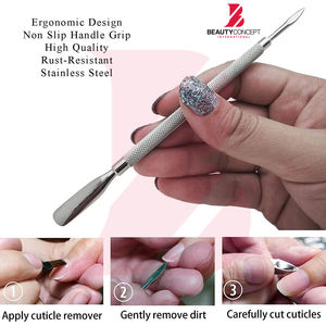 Herramienta Profesional de Manicura y Pedicura, Cuchara de Acero Inoxidable para Empujar y Remover Cutículas, Limpiador de Uñas - Product Image 2