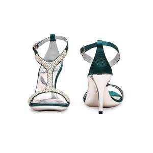 Verde FN6023 Sandalia Tacón Elegante Calzado Nupcial - Product Image 2