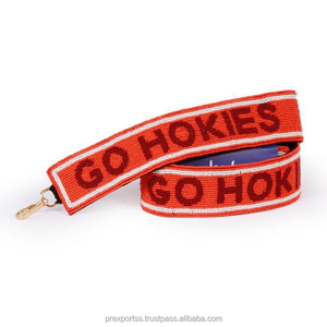 Sangle de sac à main multicolore en coton, broderie florale vintage, perles, faite à la main, taille personnalisée, réglable, pour sac à bandoulière, support de sac - Product Image 6