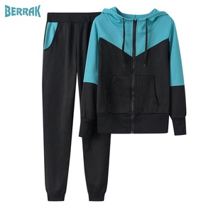 ชุดวอร์มผู้หญิง2ชิ้น,ชุดวอร์มเสื้อวอร์มกางเกงสีพื้น - Product Image 3