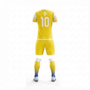 Conjunto de Uniforme de Fútbol para Adultos, Manga Corta para Hombre, con Logotipo Blanco, Cuello en V, 100% Poliéster, Corte Regular, Cierre de Tirantes - Product Image 3