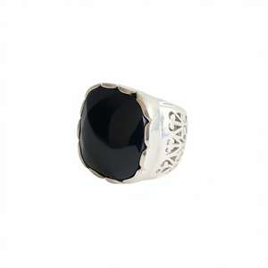 แหวนดีไซน์เนอร์น้ำหนัก 17.7 กรัม ประดับด้วยแบล็คออนิกซ์ - Product Image 2