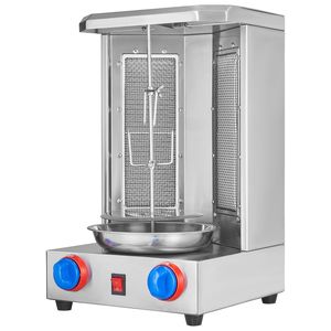 Macchina per Shawarma di Pollo con Capacità di 13 Libbre, Griglia Verticale a Gas a 2 Bruciatori, Forno Rotisserie per Gyro, Macchina per Grigliare Shawarma - Product Image 3