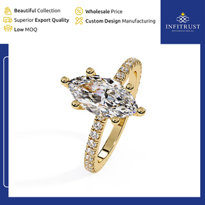 Bagues solitaires en argent sterling 925 personnalisables et fabriquées à la main avec diamants de clarté VVS à un prix de marché impressionnant pour les commandes en gros - Product Image 4