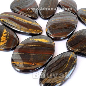 Top qualité fer oeil de tigre pierres précieuses en vrac mélanger forme et taille énergie guérison fer oeil de tigre Cabochon Lot disponible à la vente - Product Image 3