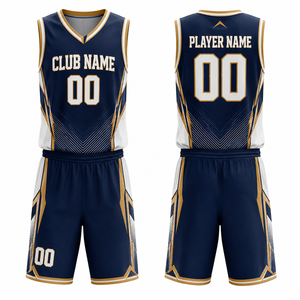Uniforme de Baloncesto Personalizado MEGAMAPLE Azul Rey y Naranja, Sublimado, Transpirable, de Poliéster, Unisex para Adultos, Servicio OEM - Product Image 1