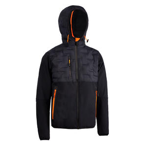 เสื้อแจ็คเก็ตทำงานกันหนาวสำหรับผู้ชายแบบปรับแต่งได้ พร้อมฮู้ดและกางเกง ทำจากผ้าฝ้ายระบายอากาศได้ดี - Product Image 2