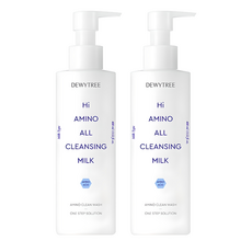 Dewytree Lot de 2 laits nettoyants riches en acides aminés 400 ml, formule liquide, ingrédient principal : acides aminés - Product Image 1