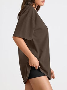 T-shirt surdimensionné personnalisé respirant à épaules tombantes en coton épais délavé à l'acide pour femme – Style vintage - Product Image 6