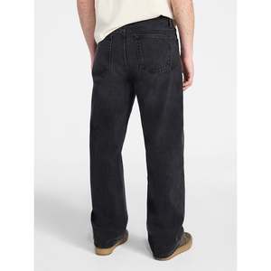 Jeans en denim 14 oz avec logo personnalisé OEM, nouveau design, tissu 100% coton, coupe ample, jeans baggy, coupe oversize, streetwear, mode hip-hop - Product Image 6