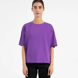 Women's Short Sleeve Cotton Jersey T-Shirt Casual Solid Color Regular Fit Knitted Plain Dyed <b>Top</b> - Product Image 1