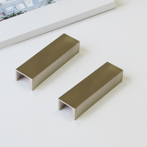 Poignée de meuble moderne minimaliste en acier inoxydable brossé en forme de U pour commode, quincaillerie durable pour chambre et salon - Product Image 4