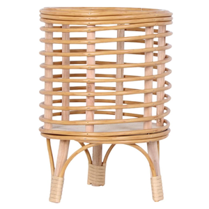 Vietnam Manufacturer Retro Style Rattan Floor Storage <b>Pots</b> Handles Handwoven Eco-Friendly - Product Image 1