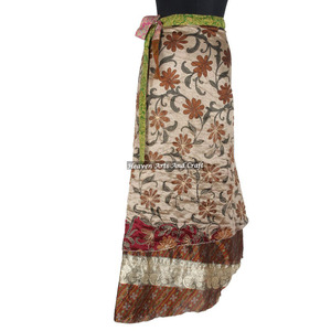 Magic <b>Wraps</b> <b>Sarong</b> for Girl's From India 2 Layer Reversible Magic Silk Saris <b>Wrap</b> Long Skirt Silk Wraparound Long Skirts Ethnic - Product Image 4
