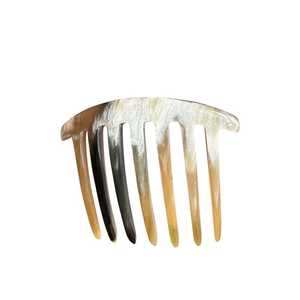 Peigne à cheveux en corne fait main, écologique, antistatique, pour le soin des cheveux et de la barbe, à dents larges, forme naturelle - Product Image 1