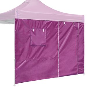 Gazebo EZ Canopy 10x10ft con Rivestimento Argentato, Finestre e Porta, Tenda da Campeggio Viola Vivace - Product Image 2