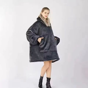 Sudadera con Capucha de Manga Larga, Manta para Usar Sentado, Manta con Capucha para Ver Televisión, para Adultos - Product Image 5