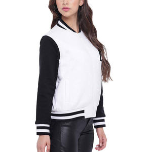 Blouson universitaire homme personnalisé à col montant, patchwork, manches jaunes, boutons apparents, coupe ajustée, respirant, hiver - Product Image 4