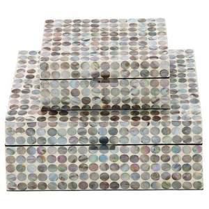 Boîtes en nacre polies brillantes, idéales pour la présentation de bijoux et la décoration intérieure haut de gamme - Product Image 1