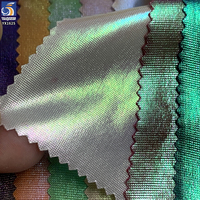 Tissu tricoté extensible irisé YX1625, tissu tricoté holographique pour maillots de bain, leggings et vêtements de scène