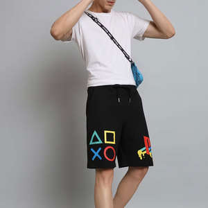 Men's Summer Fitness Double-Layer Elastic Waist Mid-Waist Breathable Quick-Drying Waterproof 100% Cotton Eco-Friendly Sports - Product Image 3