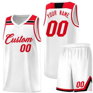 Uniforme de basket-ball pour hommes de bonne qualité, nouveau design, 100% polyester, respirant, antibactérien, évacuant l'humidité, logo sur le devant - Product Image 6