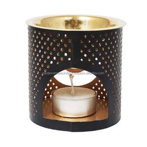 Triple Moon Inspired Metal Aroma Oil Burner & Tea Light <b>Holder</b> for Relaxing Scents Available in Multiple Design and Sizes - Product Image 2