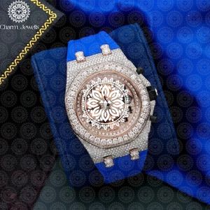 Reloj Mecánico de Lujo para Hombre Charm_Jewells, Caja de Acero Inoxidable de 40 mm, Esfera de Cristal, Correa de Acero Inoxidable Azul, Cronógrafo, 10 Bar - Product Image 5