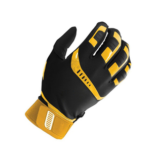 Guantes de Bateo Negros y Amarillos, Guantes Deportivos de Dedo Completo para Softbol, para Adultos, Guantes Deportivos para Exteriores con Correas Ajustables - Product Image 5