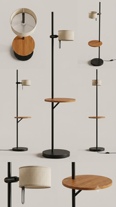 Fabric Shade Arc Floor Lamp Modern Tall Standing <b>Light</b> Footswitch with Table mounted Simple AC Bedroom Reading Lamp - Product Image 5