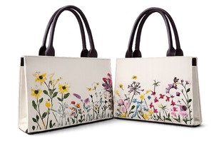 Bolsa de Mano de Lona Bordada a Mano con Diseño Floral, Fabricada en India, Bolsa de Compras de Algodón Hecha a Mano para Mujer, Disponible para la Venta - Product Image 5