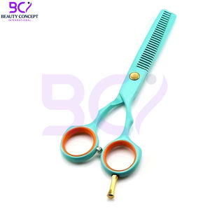 Ciseaux à effiler les cheveux personnalisés de 5,5 pouces avec logo, en acier inoxydable 440C, ciseaux de barbier à 30 dents, ciseaux de coiffure à effiler les cheveux - Product Image 2