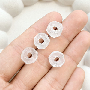 Crystal Quartz 12mm Raw Rough Gemstone <b>Bead</b> <b>Large</b> Hole 4mm Drilled Natural Stone Nugget DIY Wholesale Jewelry Making - Product Image 3