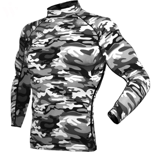 Customized Manufacturer Nylon Spandex Shirt Lightweight Muscle Fit Workout Training T-shirt Men's Compression Shirt Gym - Product Image 4