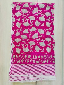 New Arrival Women's Cotton Sarong Hand Block Print Floral Beach Cover up Scarf Breathable Head <b>Wrap</b> for Summer Perfect Gift Her - Product Image 2